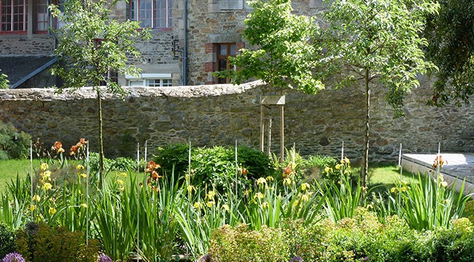 Jardin Ernest Renan, filtre d’Iris et parterre de vivaces