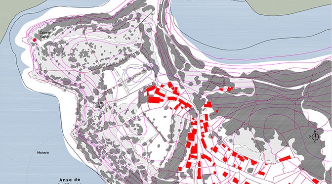 Esquisse Yaudet – Plan d’esquisse du projet mise en valeur du site du Yaudet.